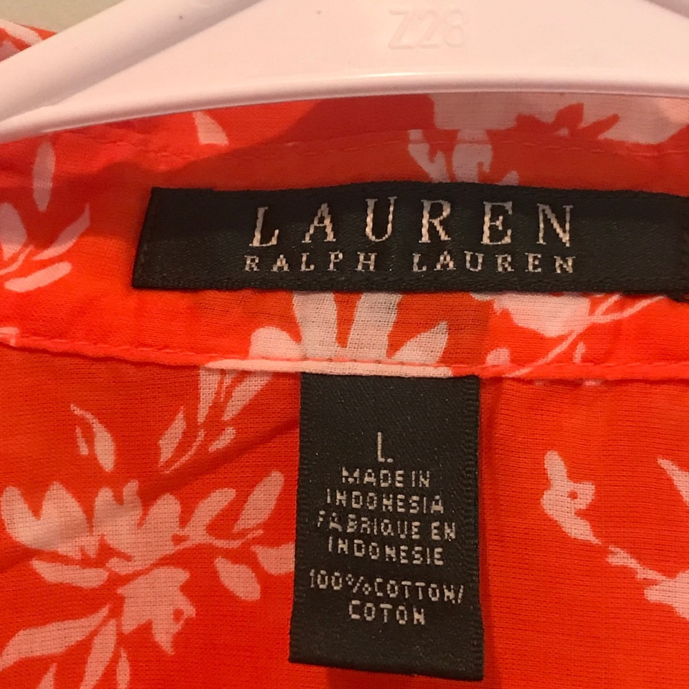 Ralph Lauren Long Sleeve Orange Button Down Size L - Picture 4 of 5